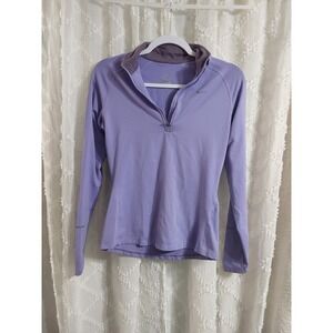 Womens Nike Dri Fit Long Sleeve Quarter Zip Athletic Top S